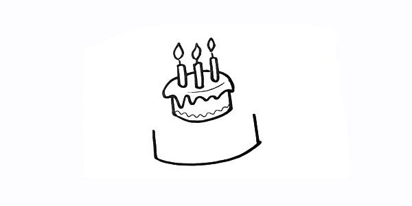 How to draw birthday cake