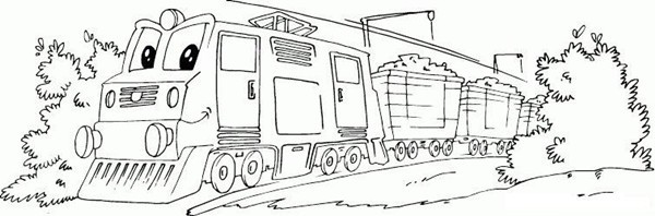 Cartoon train simple drawing picture