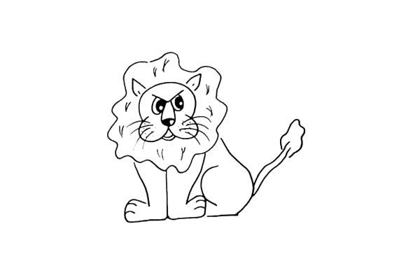 How to draw a lion