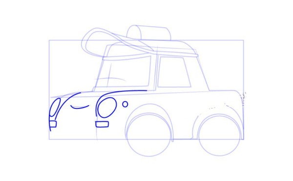 police car perry taxi cape simple drawing