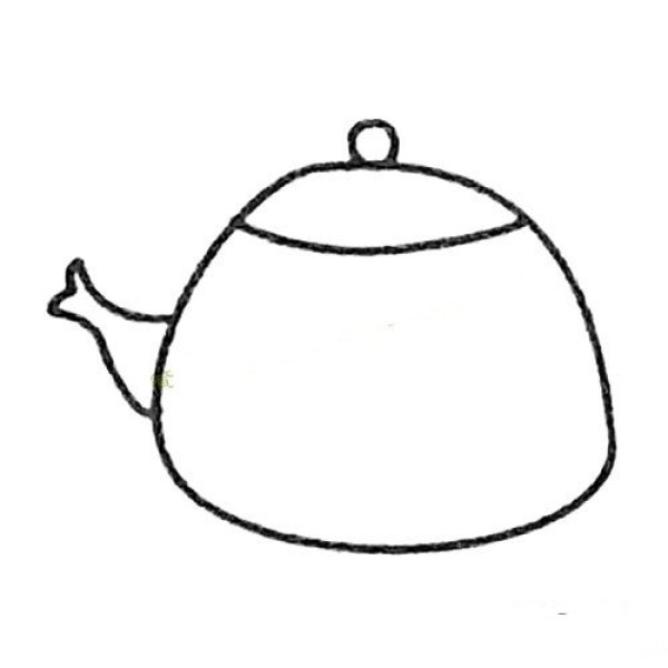 A complete collection of simple drawings of a kettle and its steps