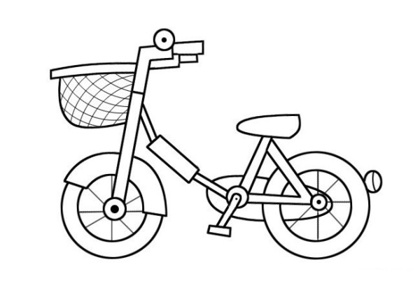 Simple drawing of childrens bicycle