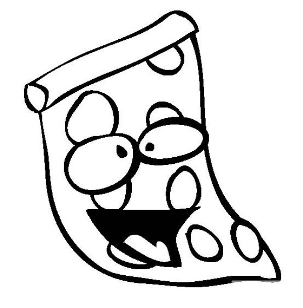 Cartoon Pizza Simple Drawing Picture