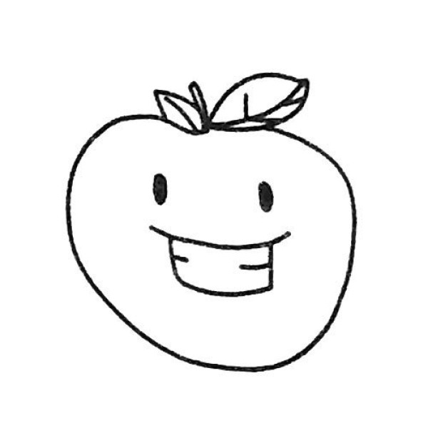 Cute apple simple drawing tutorial