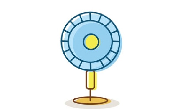 How to draw a simple electric fan