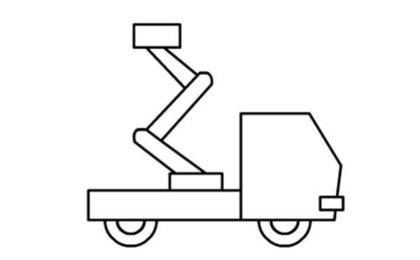 Childrens engineering vehicle simple drawing lift vehicle