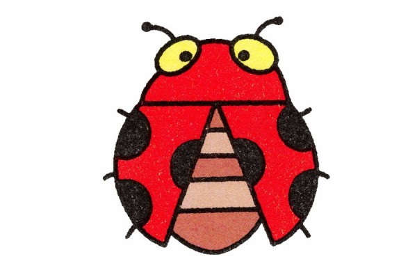 How to draw seven-star ladybug in simple strokes