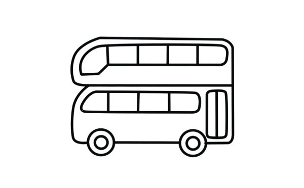 Double decker bus simple drawing picture