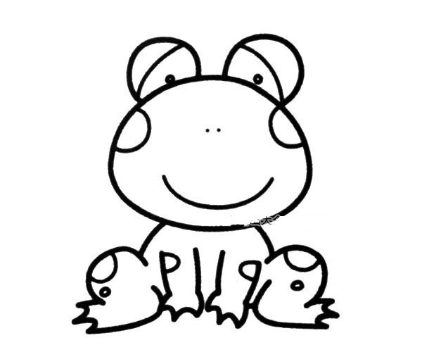 Cartoon frog simple strokes picture