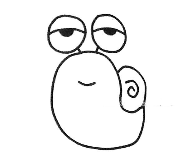 Draw a cartoon snail in four simple steps