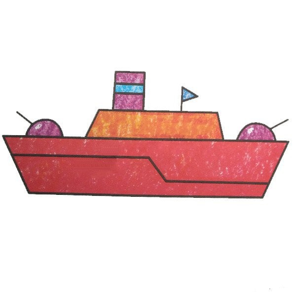 Children learn to draw warships