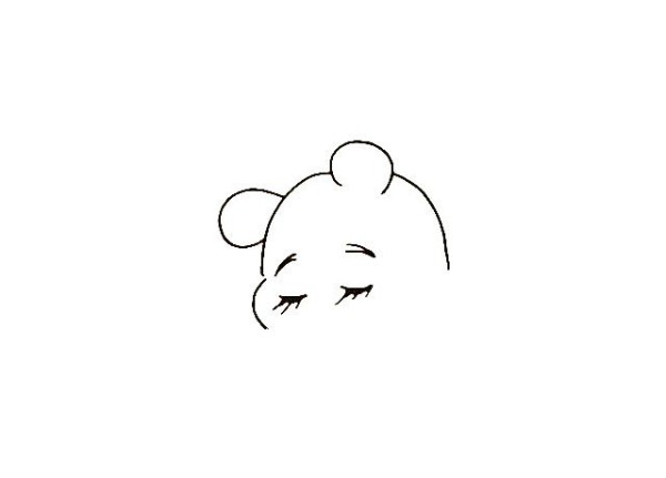 Draw a simple drawing of Snoozy Winnie the Pooh