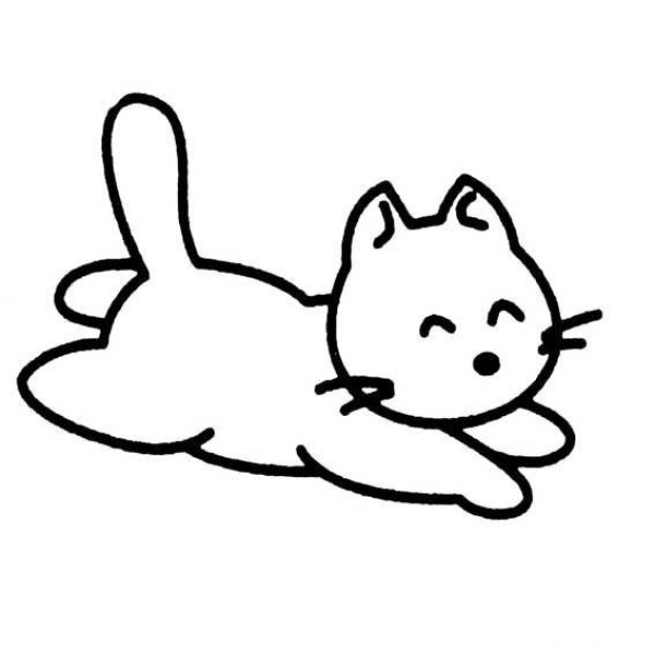 Animal simple drawings Cute kitten simple drawing pictures