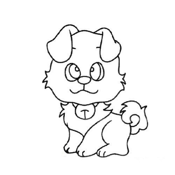 Teach your baby how to draw a puppy with simple strokes