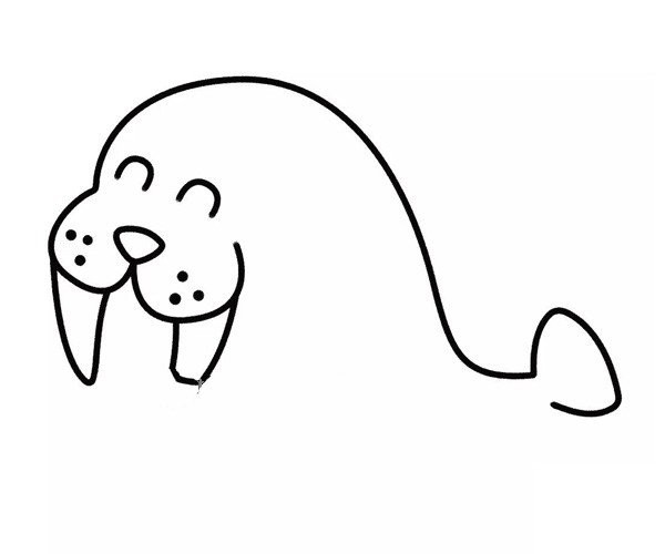 Happy seal simple strokes