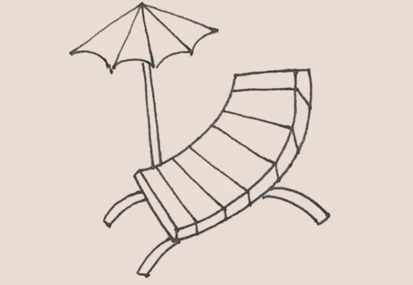 Simple drawing beach chair