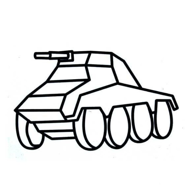 Simple drawings of military weapons Simple drawings of armored vehicles