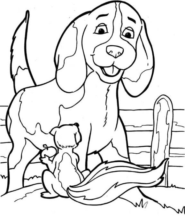 Cute dog coloring pictures