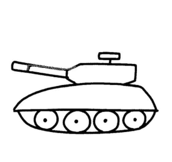 Battle tank simple drawing