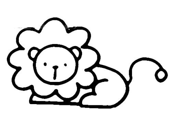 Simple drawing method of little lion