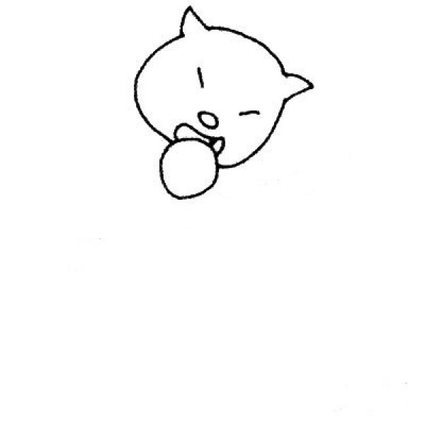 Hyperactive wild cat simple drawing picture