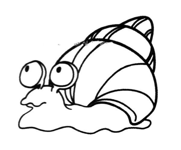 Snail carries heavy shell