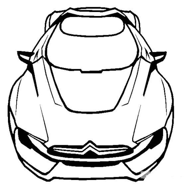 Citroen GT supercar simple drawing