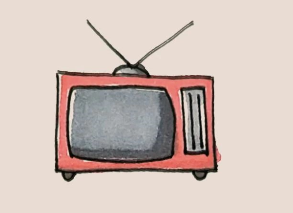 Simple drawing of television