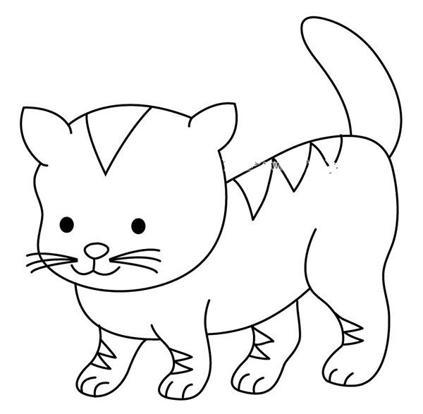 Cute little cat simple drawing picture