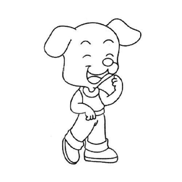 Cartoon puppy simple drawing picture