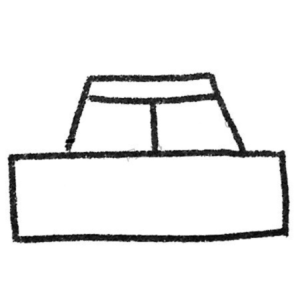 Use simple geometric figures to draw a police car