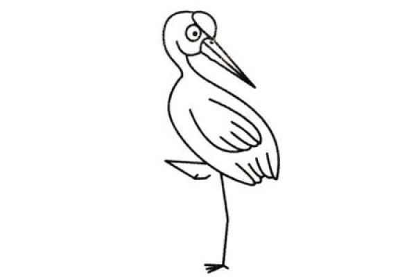 A complete collection of simple drawings of cranes and their drawing steps