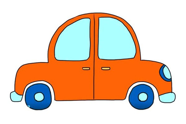 How to draw a simple and cute car