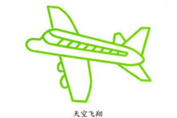 Steps to draw cartoon airplane