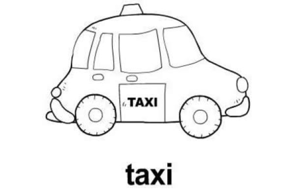 How to Draw a Cartoon Taxi