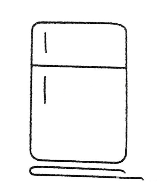 Complete collection of simple drawings of refrigerators and drawing steps