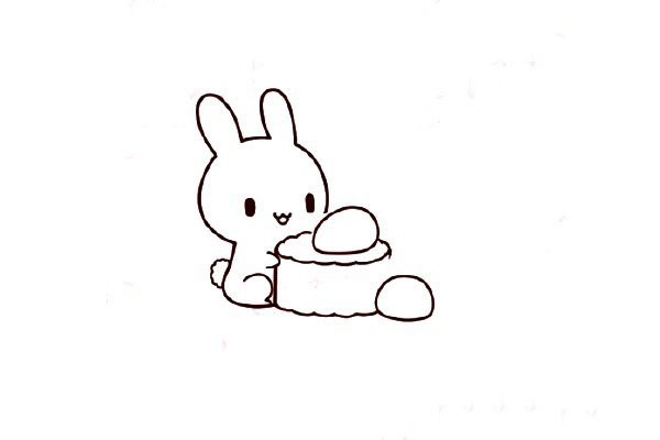 Little rabbit and moon cake