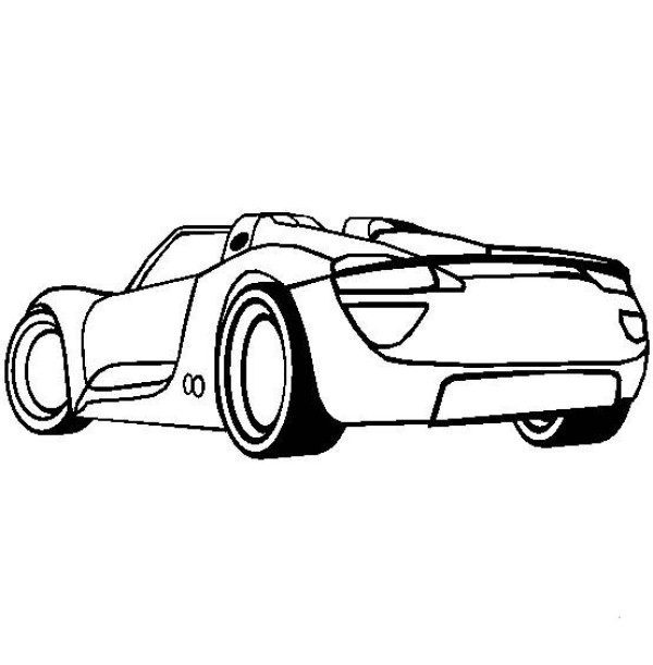 Porsche supercar simple drawing picture