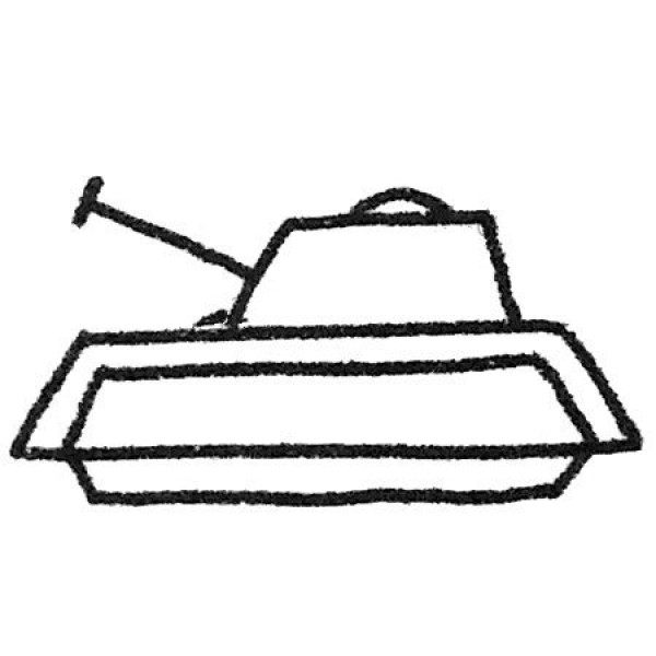 Draw a tank using simple geometric shapes