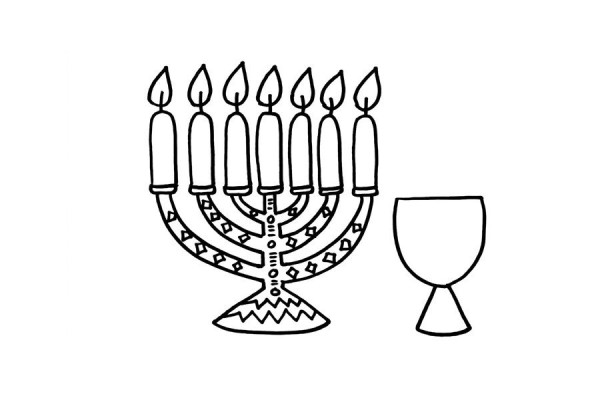 Kwanzaa candle simple drawing