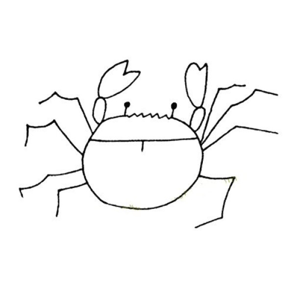 Simple crab drawing picture