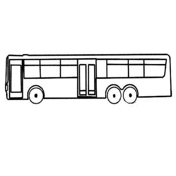 Simple drawing of transportation vehicle Simple drawing picture of bus for children