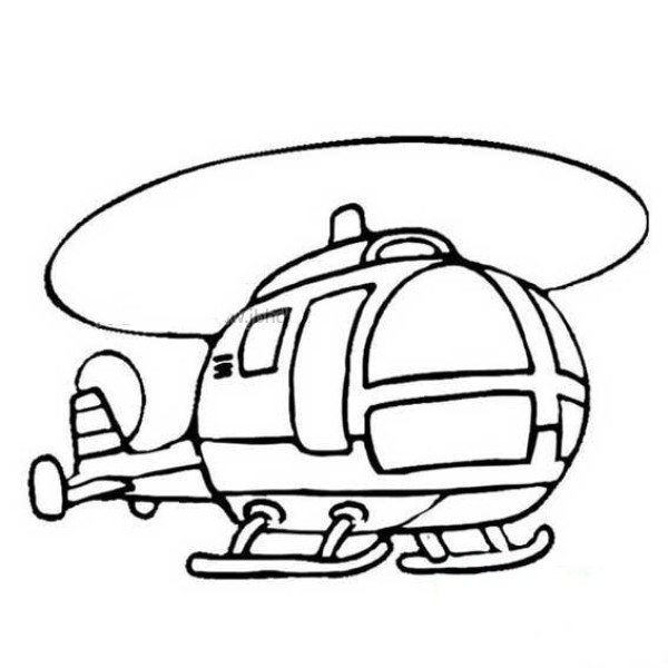 Simple drawing of high-flying helicopter