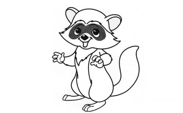 Complete collection of simple animal drawings Simple drawing pictures of little raccoons