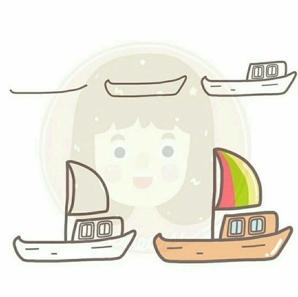 Simple drawing tutorial of sailing boat