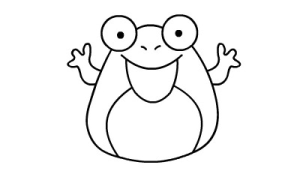 Frog drawing breakdown steps