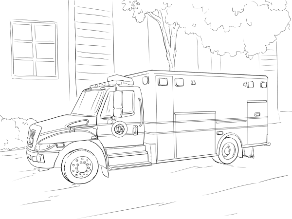 How to draw an emergency vehicle