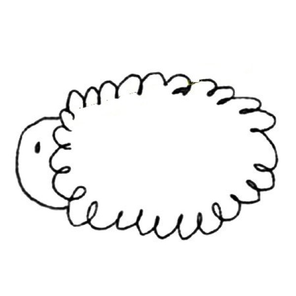 Simple drawing tutorial of sheep pillow