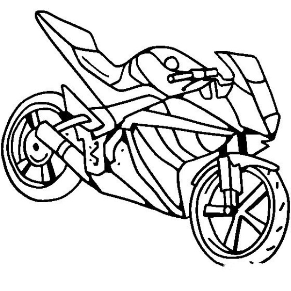 Simple drawing of motorcycle Yamaha motorcycle simple drawing picture