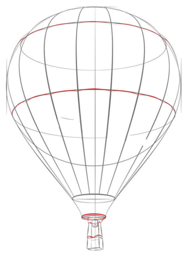 How to draw a hot air balloon